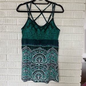 Athleta Teal and Black Sports Tank
